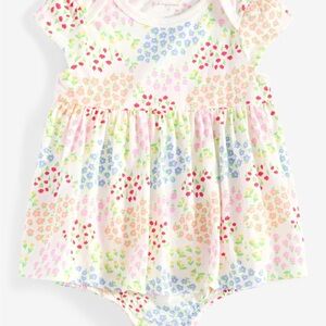 Floral Baby Dress Romper in Pastel Bouquet